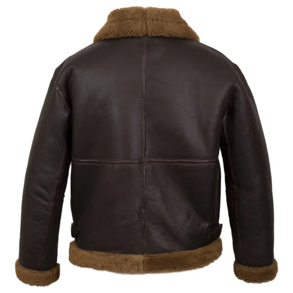 B5: Men's Rust Sheepskin Flying Jacket - Image 2