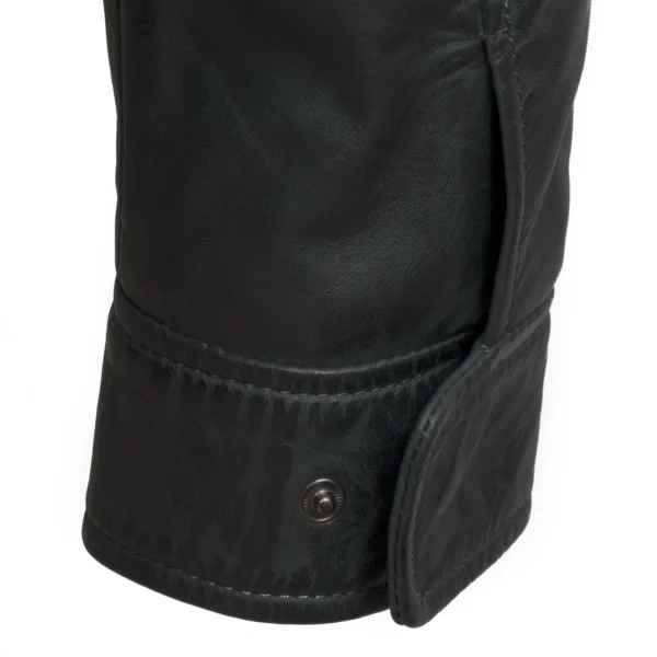 Budd: Men's Grey Leather Jacket - Image 6