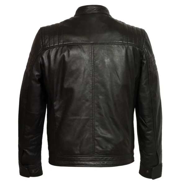 Budd: Men's Black Antique Leather Jacket - Image 2