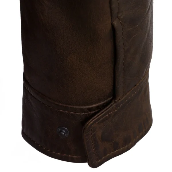 Budd: Men's Brown Leather Jacket - Image 4