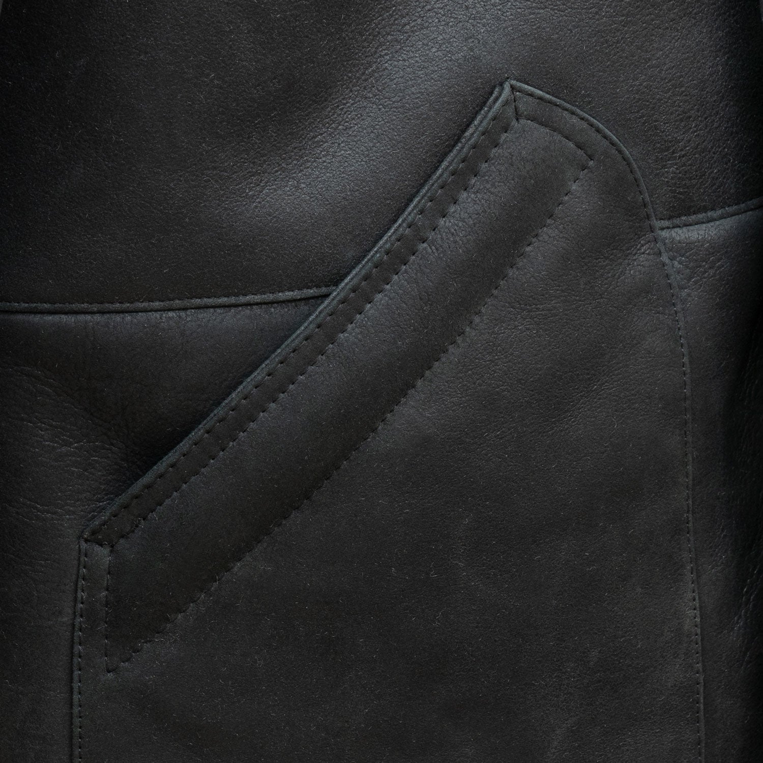 Hilton Mens Black Nappalan Sheepskin Coat - Image 6