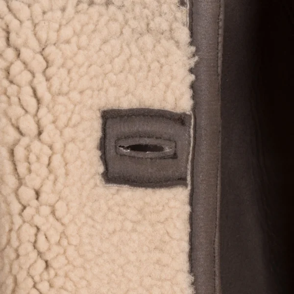 Hilton Mens Brown Beige Nappalan Sheepskin Coat - Image 4