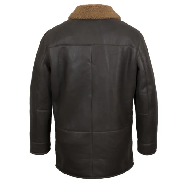 Hilton Mens Brown Rust Nappalan Sheepskin Coat - Image 2