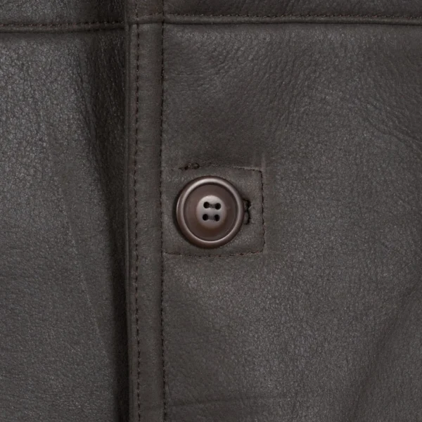 Hilton Mens Brown Rust Nappalan Sheepskin Coat - Image 3