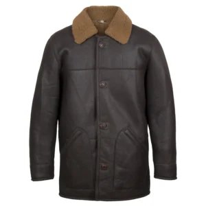 Hilton Mens Brown Rust Nappalan Sheepskin Coat