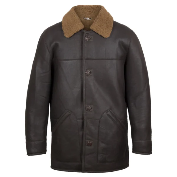 Hilton Mens Brown Rust Nappalan Sheepskin Coat