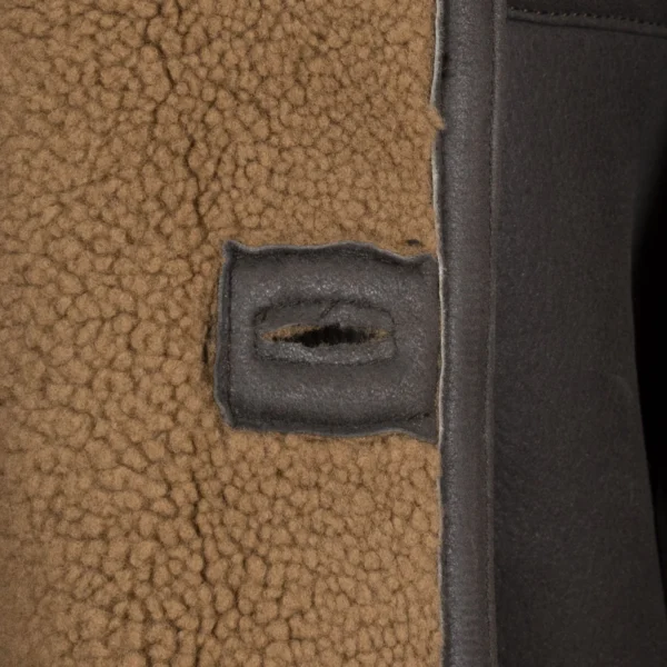 Hilton Mens Brown Rust Nappalan Sheepskin Coat - Image 4