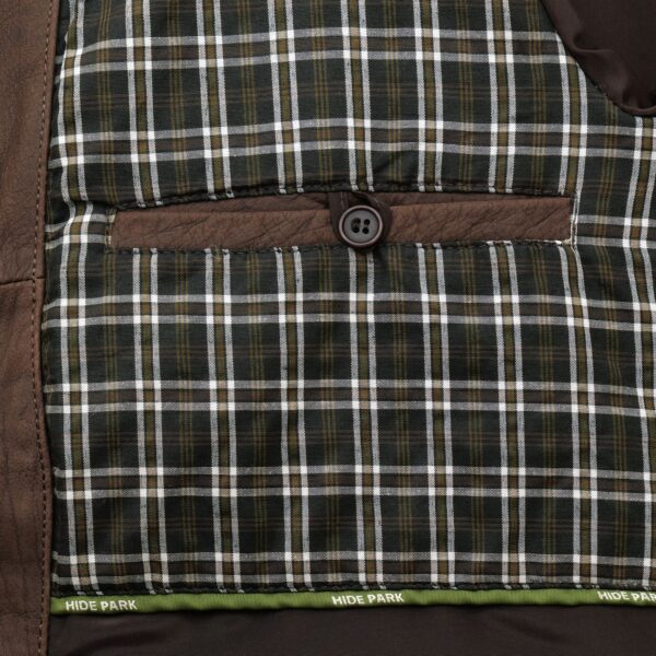 Hunter: Men's Brown Leather Coat - Image 8