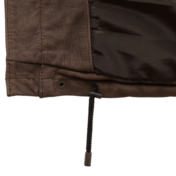 Hunter: Men's Brown Leather Coat - Image 5