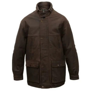 Hunter: Men's Brown Leather Coat
