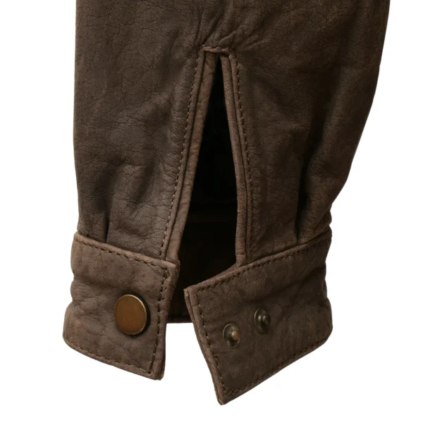 Hunter: Men's Brown Leather Coat - Image 4