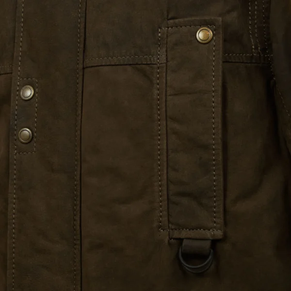 Hunter: Men's Antique Leather Coat - Image 4
