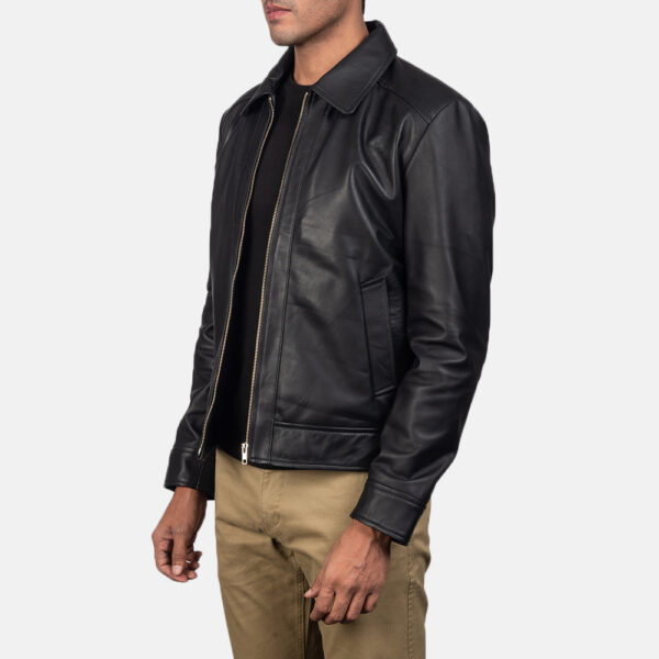 Inferno Black Leather Jacket - Image 5