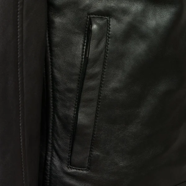 Budd: Men's Black Antique Leather Jacket - Image 3
