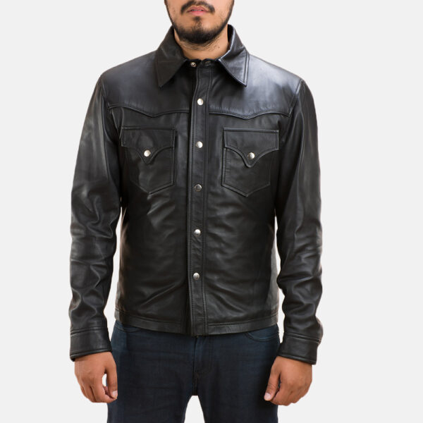 Ranchson Black Leather Shirt - Image 4
