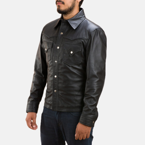 Ranchson Black Leather Shirt - Image 5