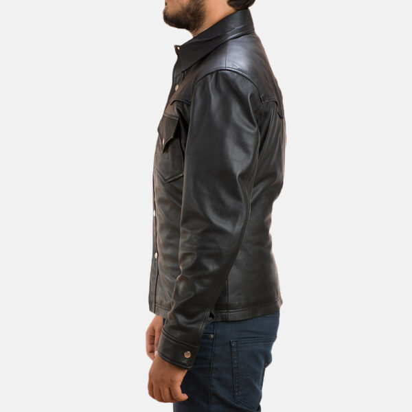 Ranchson Black Leather Shirt - Image 2
