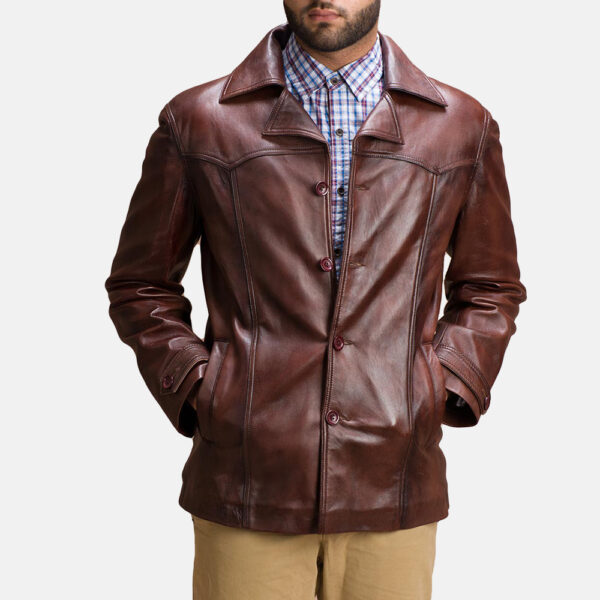Vincent Alley Brown Leather Jacket - Image 4