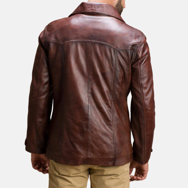 Vincent Alley Brown Leather Jacket - Image 2