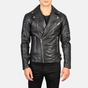 Noah Black Leather Biker Jacket