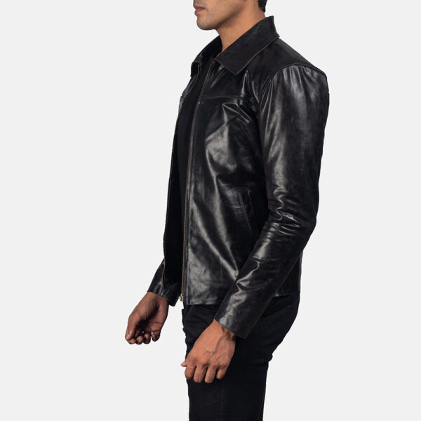 Mystical Black Leather Jacket - Image 5