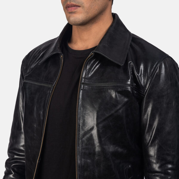Mystical Black Leather Jacket - Image 2