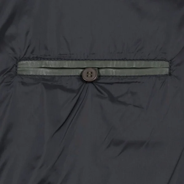 Roman Men's Olive Puffer Leather Jacket - Image 3
