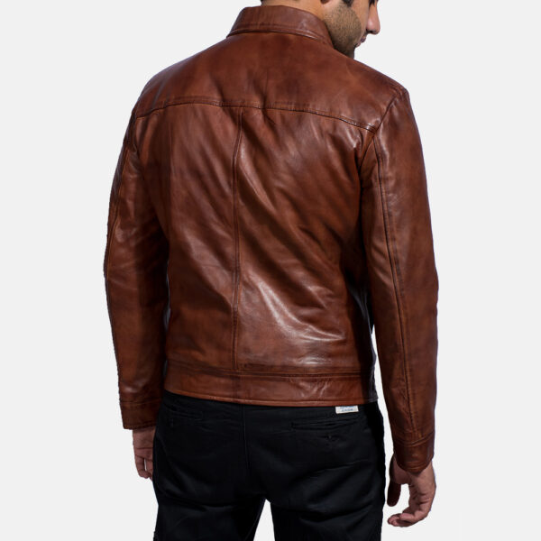 Inferno Brown Leather Jacket - Image 2