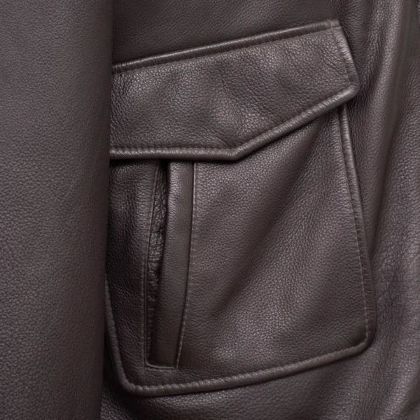 Harry: Men's Brown Leather Jacket - Image 3