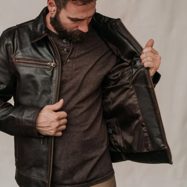 Legacy Leather Flight Jacket - Image 2