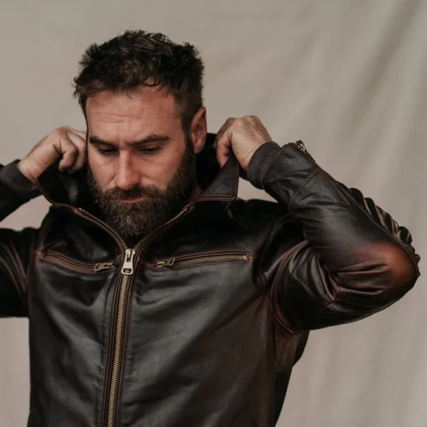 Legacy Leather Flight Jacket - Image 3