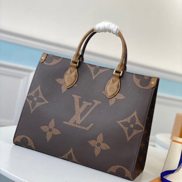Louis Vuitton On The Go MM Tote Bag 35cm Brown