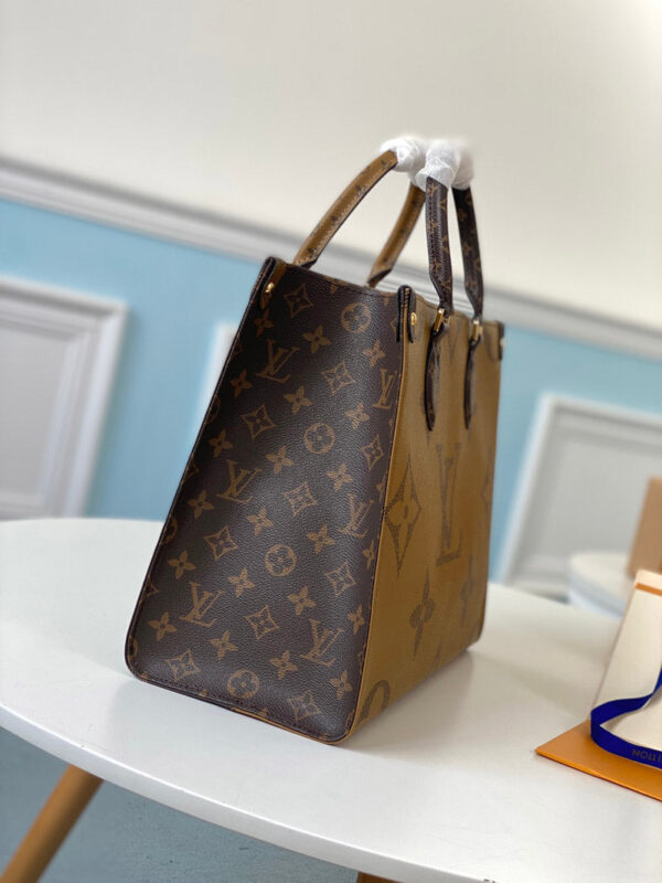 Louis Vuitton On The Go MM Tote Bag 35cm Brown - Image 9