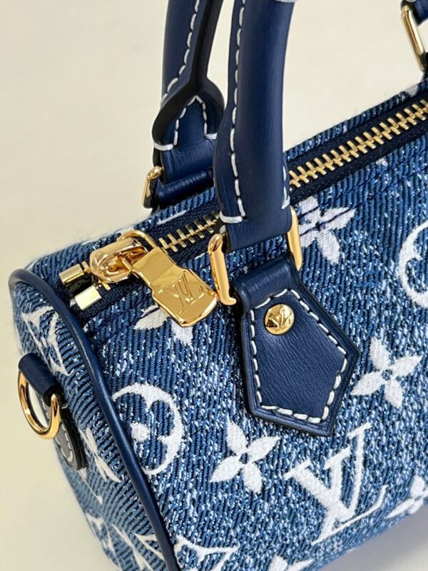 Louis Vuitton Nano Speedy in Monogram 16cm Blue - Image 7