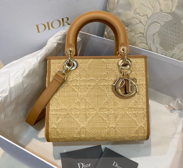 Christian Dior Medium Lady Dior Bag 24cm Brown