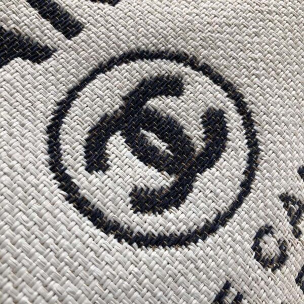 Chanel Deauville Tote 38cm Twill Canvas Bag Fall/Winter Collection White/Black - Image 10