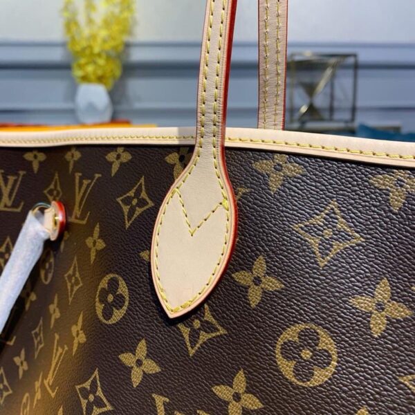 Louis Vuitton Neverfull GM Bag 40cm Monogram Canvas Fall/Winter Collection M40991, Brown/Red - Image 7