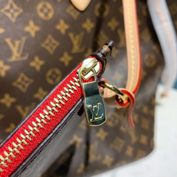 Louis Vuitton Neverfull GM Bag 40cm Monogram Canvas Fall/Winter Collection M40991, Brown/Red - Image 5