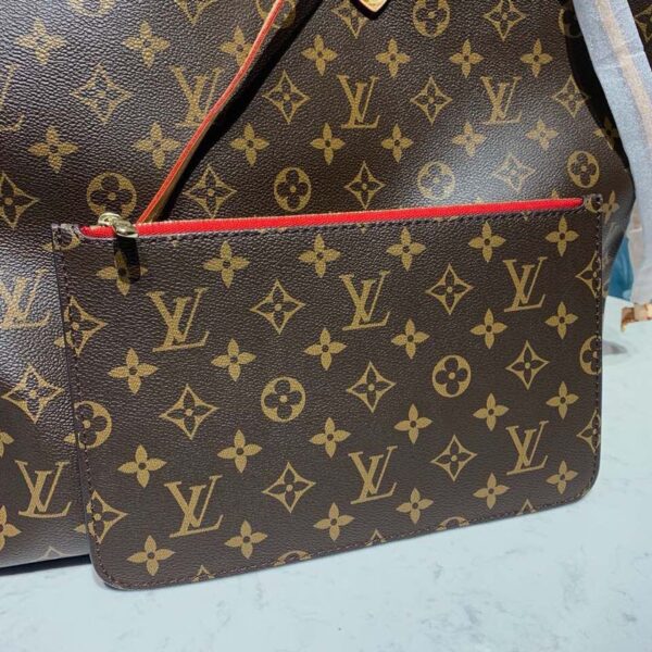 Louis Vuitton Neverfull GM Bag 40cm Monogram Canvas Fall/Winter Collection M40991, Brown/Red - Image 8