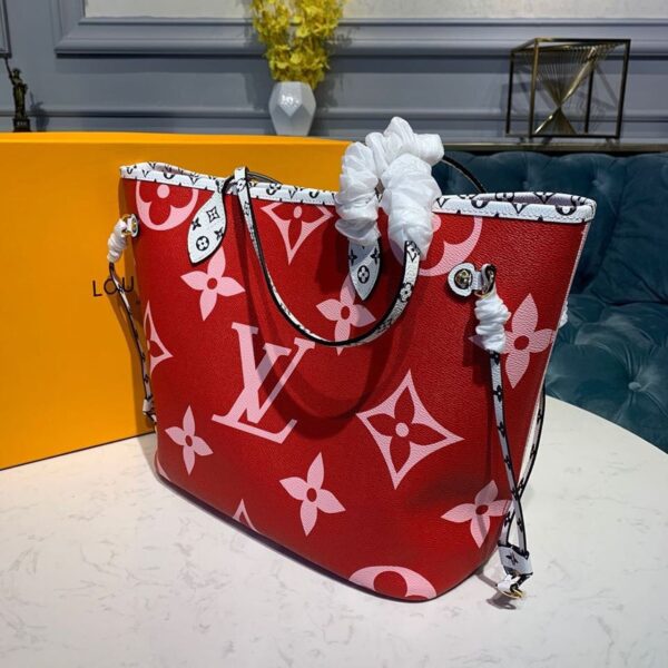 Louis Vuitton Neverfull MM 32cm Monogram Geant Canvas Spring/Summer Collection M44567, Rouge - Image 4