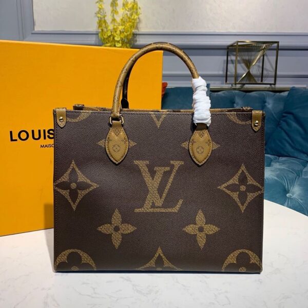 Louis Vuitton OnTheGo Bag 34cm Monogram Giant/Monogram Reverse Canvas Spring/Summer Collection M44577, Brown/Tan - Image 2