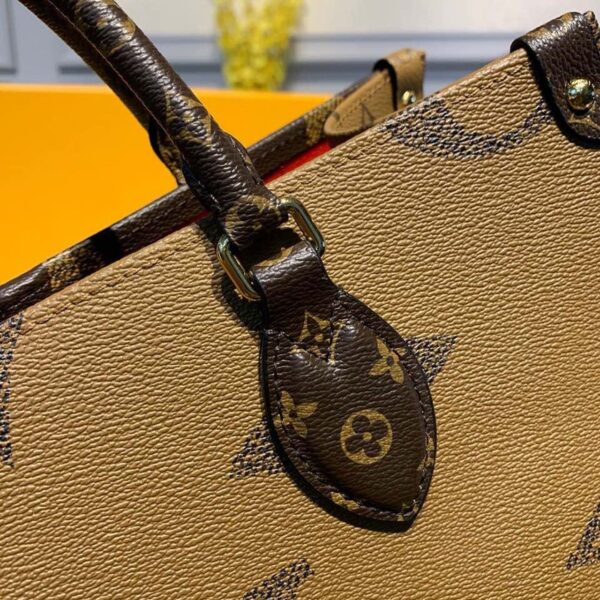 Louis Vuitton OnTheGo Bag 34cm Monogram Giant/Monogram Reverse Canvas Spring/Summer Collection M44577, Brown/Tan - Image 7