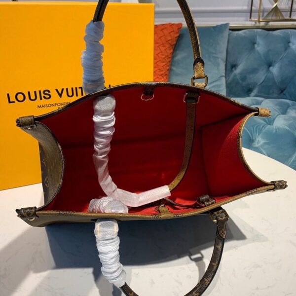 Louis Vuitton OnTheGo Bag 34cm Monogram Giant/Monogram Reverse Canvas Spring/Summer Collection M44577, Brown/Tan - Image 8