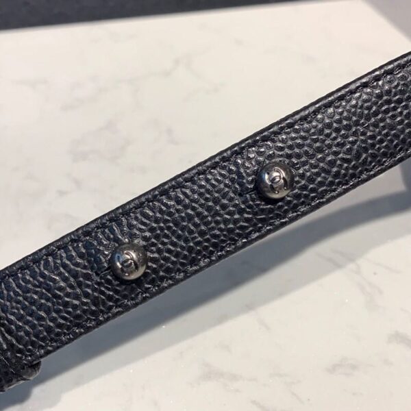 Chanel Quilted Boy Bag 20cm Caviar Leather Antique Silver Hardware Fall/Winter Act 1 Collection Black - Image 8