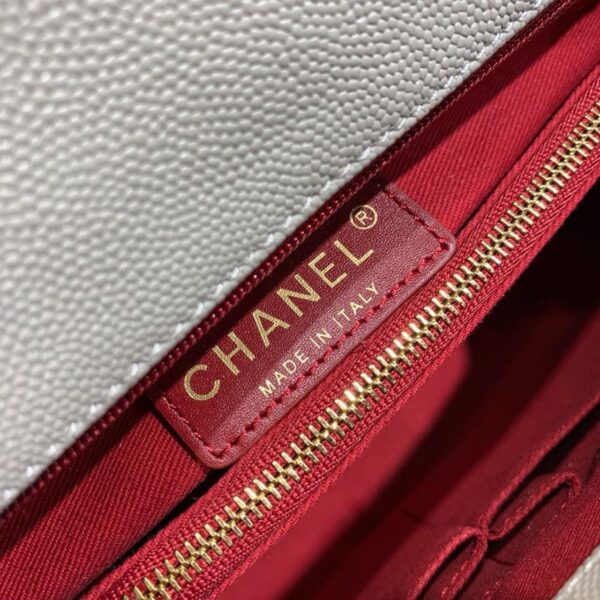 Chanel Coco Handle Quilted Bag 30cm Caviar Leather Gold Hardware Spring/Summer Act 1 Collection, Grey - Image 14