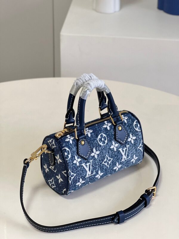 Louis Vuitton Nano Speedy in Monogram 16cm Blue - Image 5