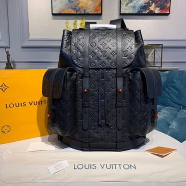 Louis Vuitton Christopher Backpack 48cm Monogram Empreinte Canvas Spring/Summer Collection M53286 Noir - Image 4