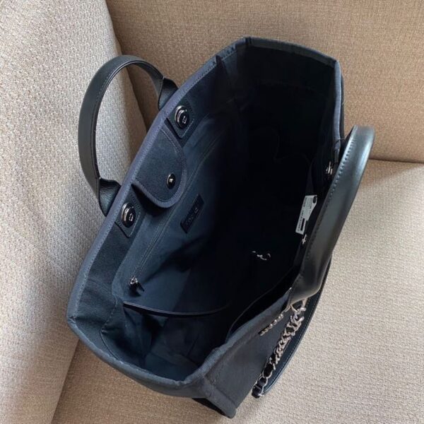 Chanel Deauville Tote 40cm Tweed Bag with Pearl Embroidery Spring/Summer Collection, Black - Image 10