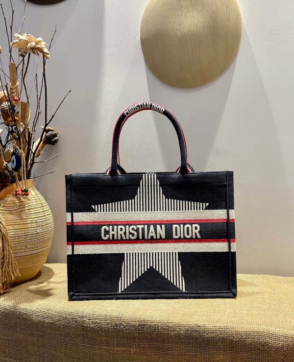 Christina Dior Medium Book Tote Bag 36cm Black