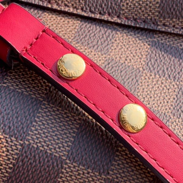 Louis Vuitton NeoNoe Bucket Bag MM Damier Azur Canvas Spring/Summer Collection N50042 Red - Image 7